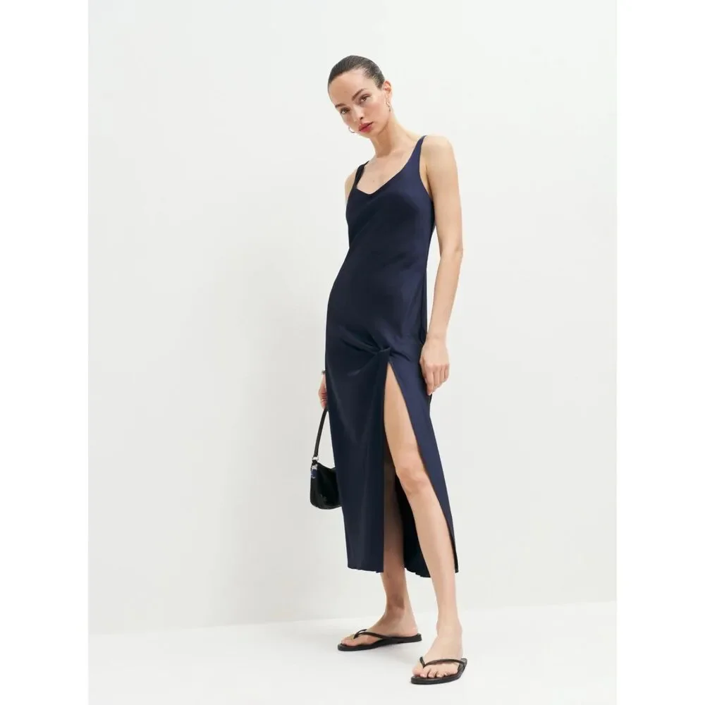 NWT Reformation Bevin Satin Dress - Picture 1 of 15